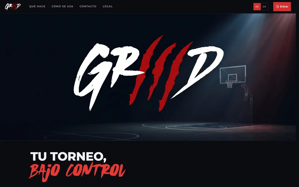 Portada de GRID, la plataforma de torneos.
